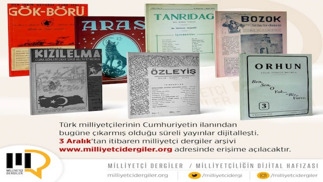 Milliyetçi Dergiler - Milliyetçiliğin Dijital Hafızası- Açılıyor 