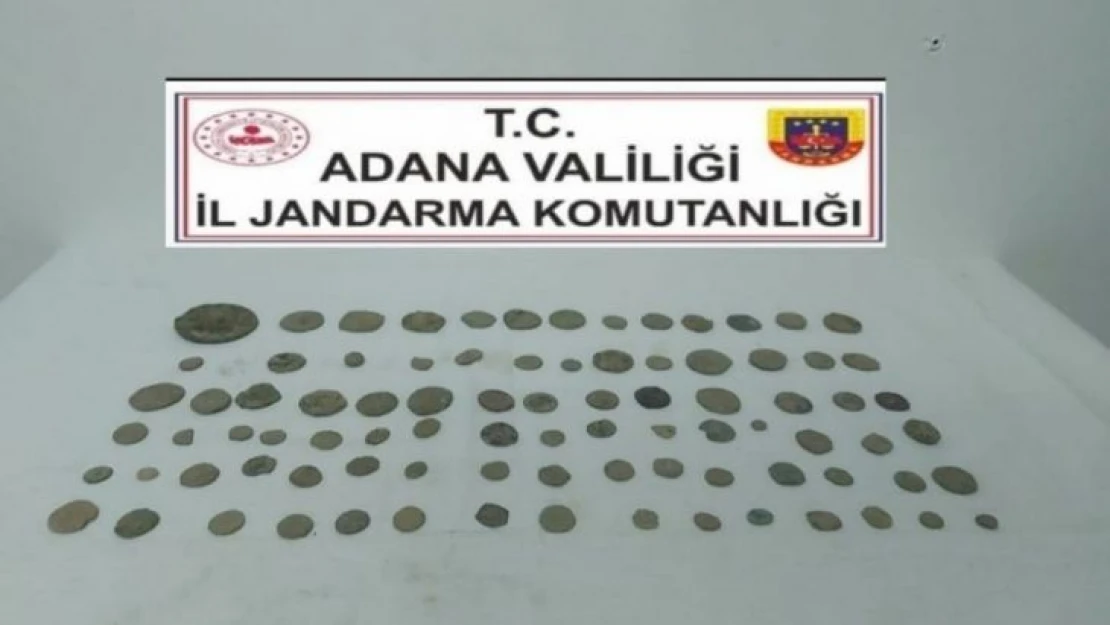 Adana'da 86 bronz sikke ele geçirildi