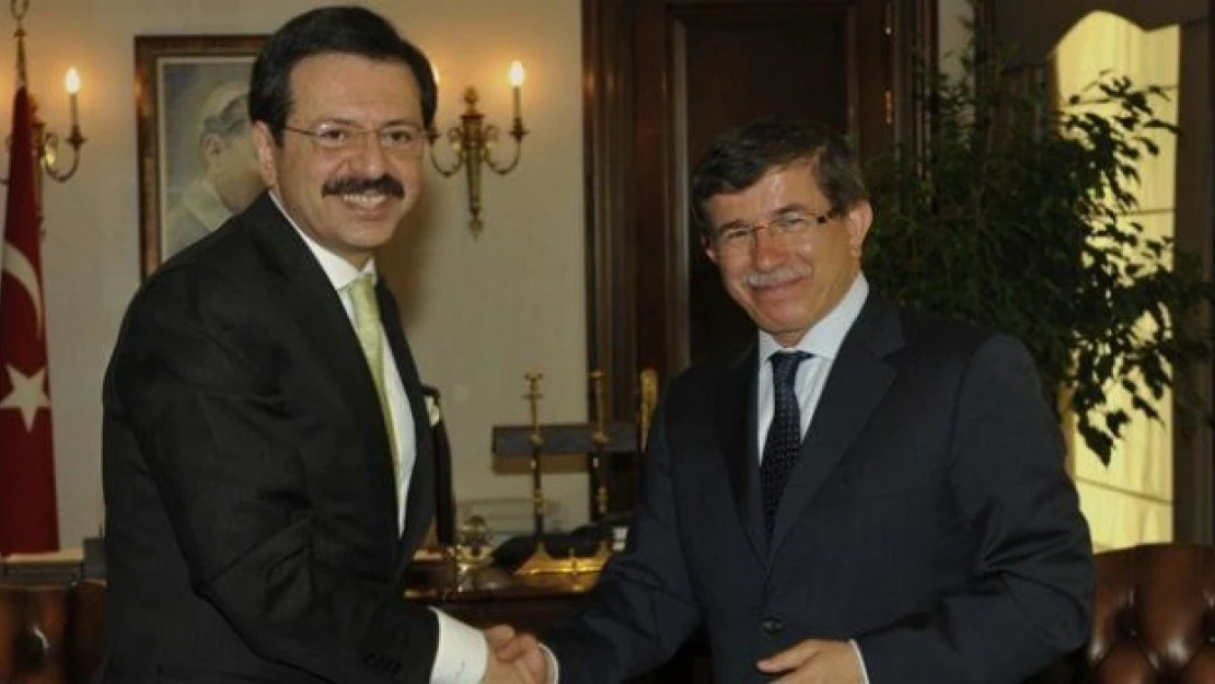 Başbakan Davutoğlu Hisarcıklıoğlu'nu kabul etti