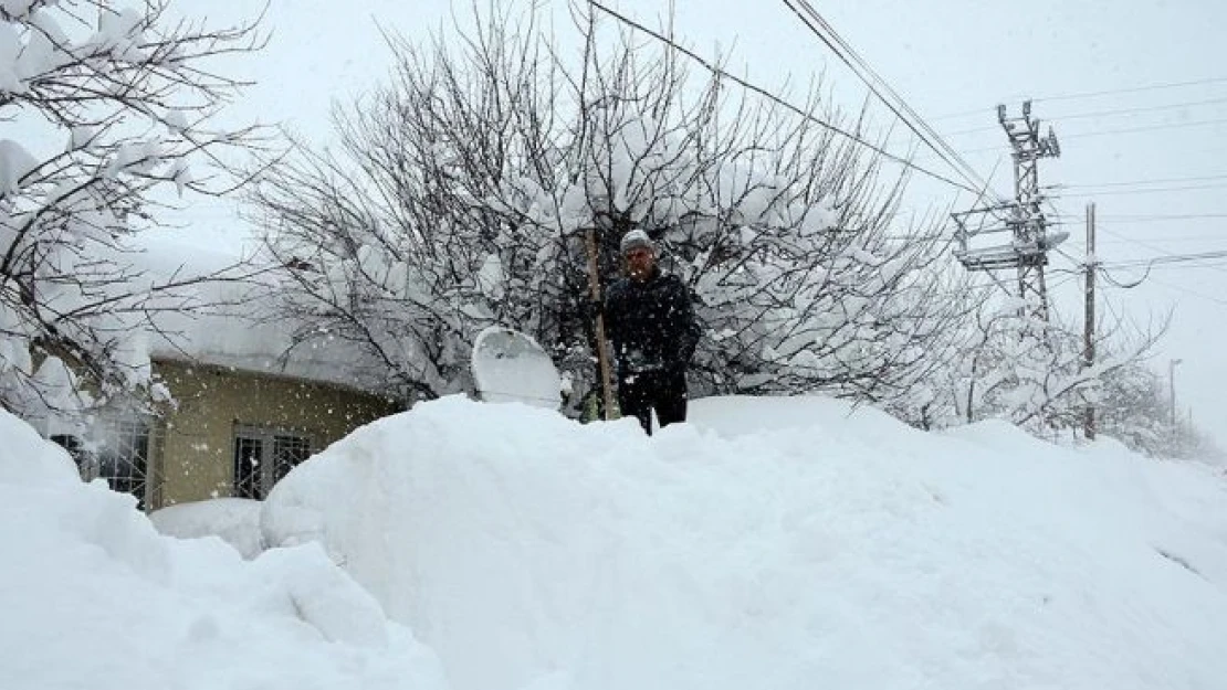 Bitlis'te tek katlı evler kara gömüldü