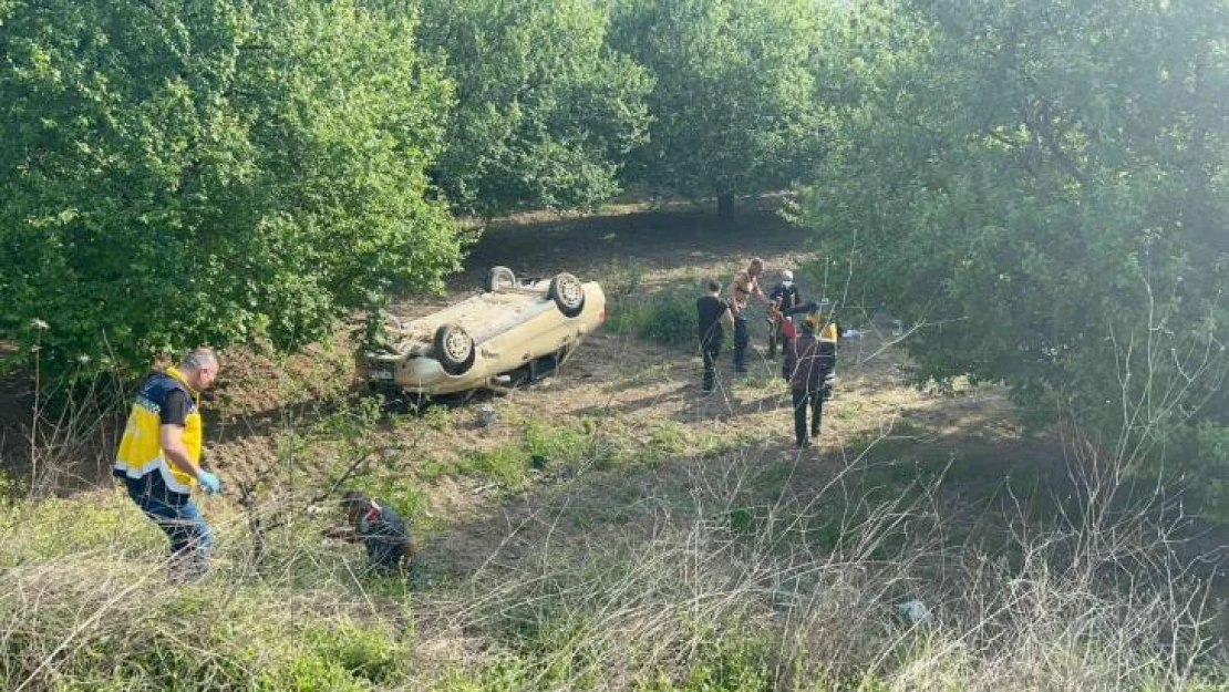 Bursa'da takla atan otomobilde can pazarı: 4 yaralı