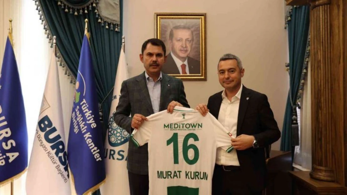 Bursaspor Başkanı Ömer Furkan Banaz, Bakan Murat Kurum'la bir araya geldi