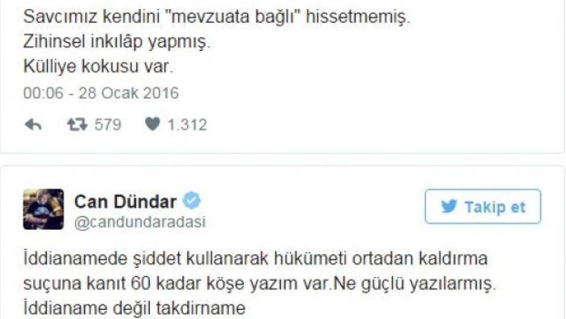 Can Dündar: İddianame değil, takdirname