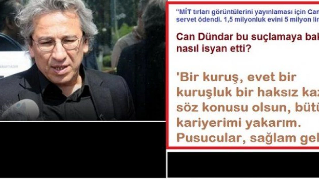 Can Dündar o iddiaya isyan etti