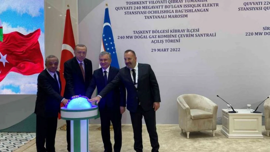 Cengiz Holding'in Özbekistan'daki doğal gaz kombine çevrim santralleri için tören düzenlendi