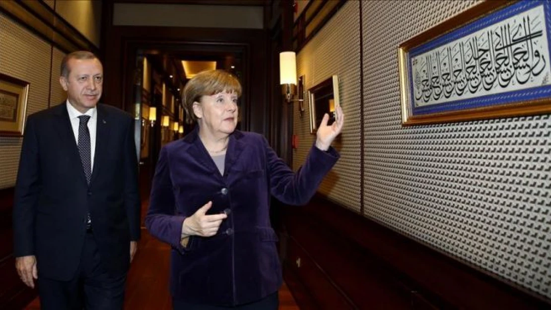 Cumhurbaşkanı Erdoğan, Merkel'i kabul etti