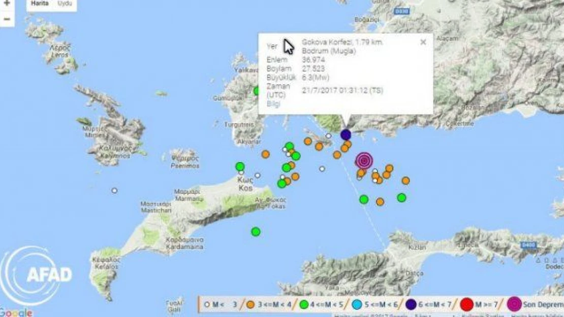 Ege'deki 6,3 şiddetinde depremde can kaybı yok