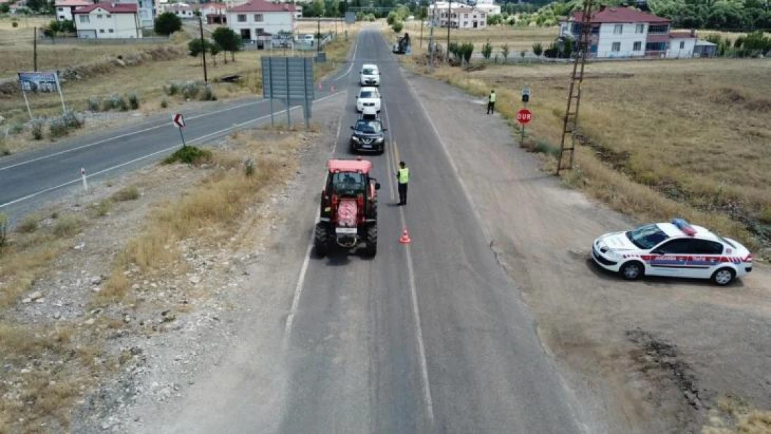 Elazığ'da dron destekli trafik denetimi