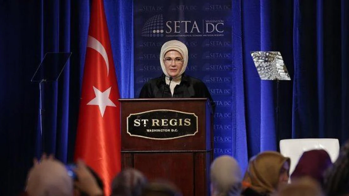 Emine Erdoğan ABD'de konuştu: Sınırlarımıza gelenlere gönüllerimizi de açıyoruz