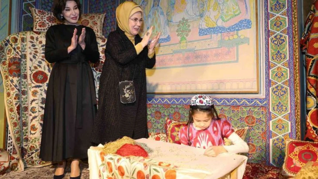 Emine Erdoğan, Özbekistan Cumhurbaşkanı Mirziyoyev'in eşi Ziroat Mirziyoyeva ile görüştü