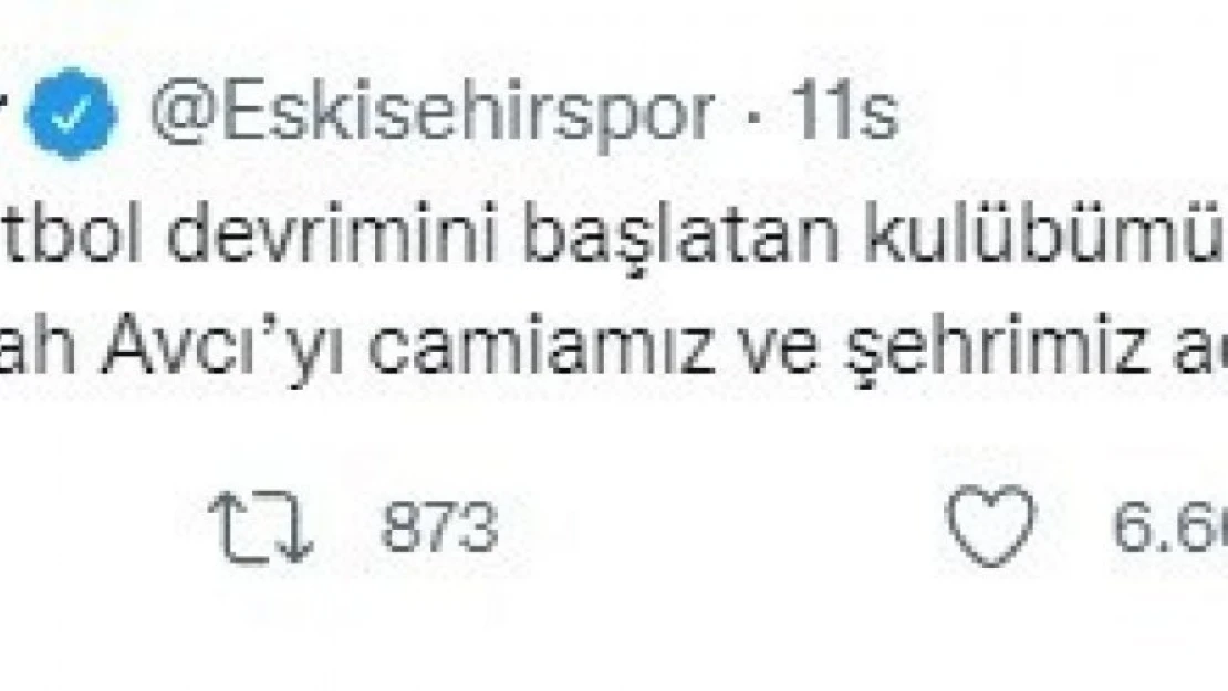 Eskişehirspor'dan Abdullah Avcı'ya 'Eskişehirspor'da oynamıyorsun ki' tepkisi