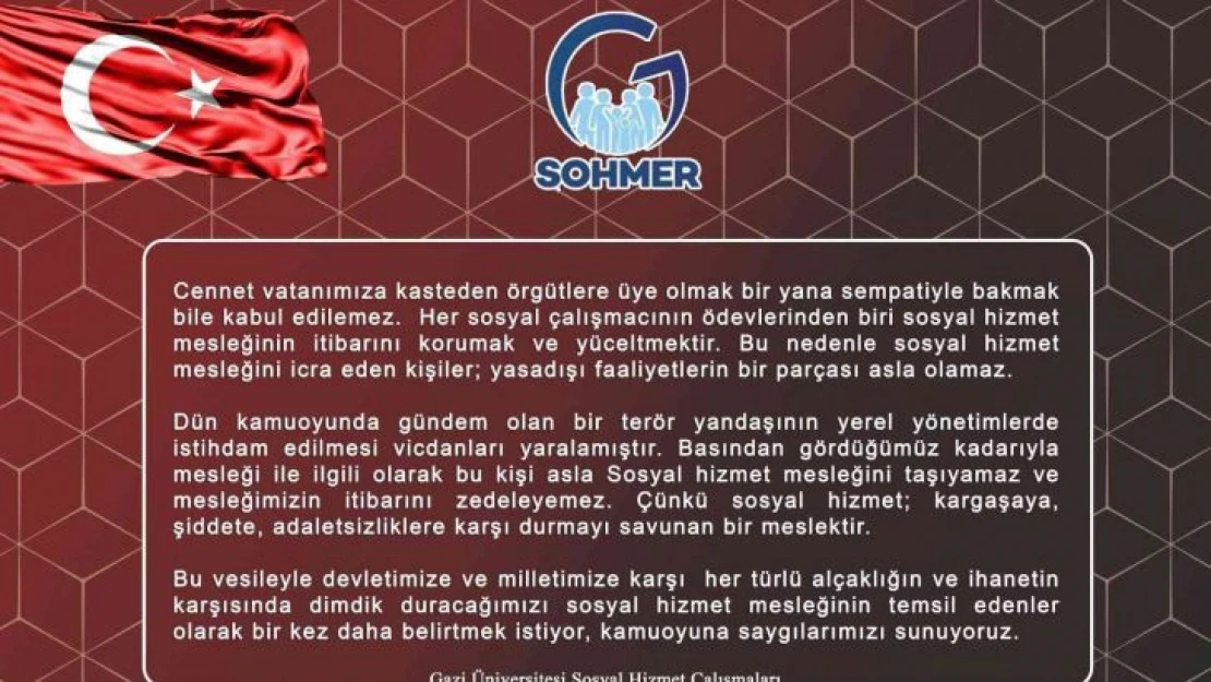 Gazi SOHMER'den İBB'de yaşanan olaya tepki