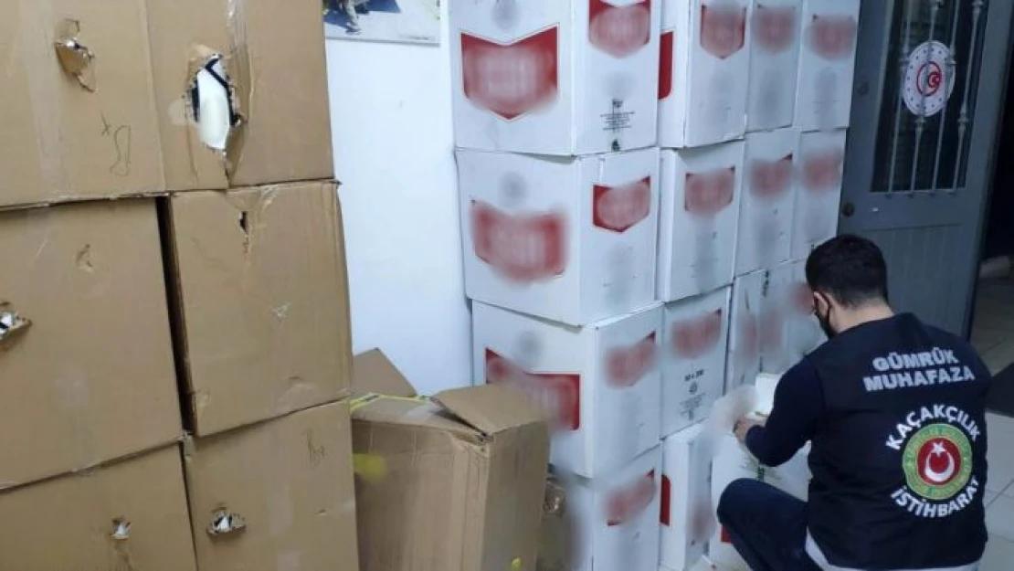 Gümrük muhafaza ekiplerinden kaçak sigara üreticilerine büyük darbe