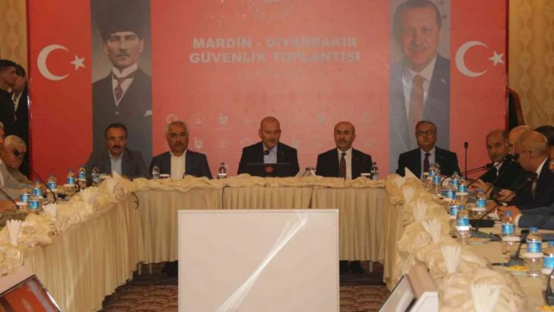 İçişleri Bakanı Soylu, Mardin ve Diyarbakır 'İl Güvenlik Toplantısı'na katıldı