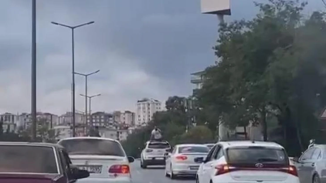 Kartal'da düğün konvoyu yapıp trafiği birbirine kattılar