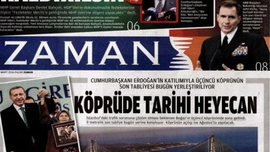 &quotKayyumlu" Zaman'ın ilk manşeti ne oldu?