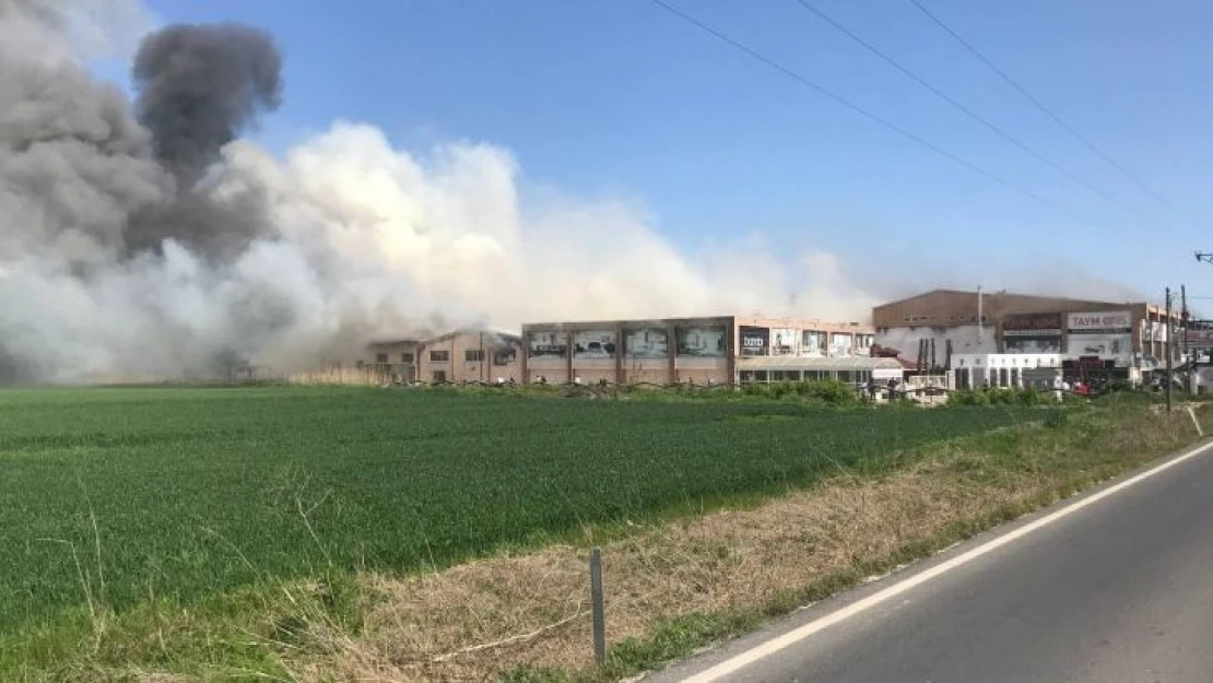 Kırklareli'nde mobilya fabrikasında yangın