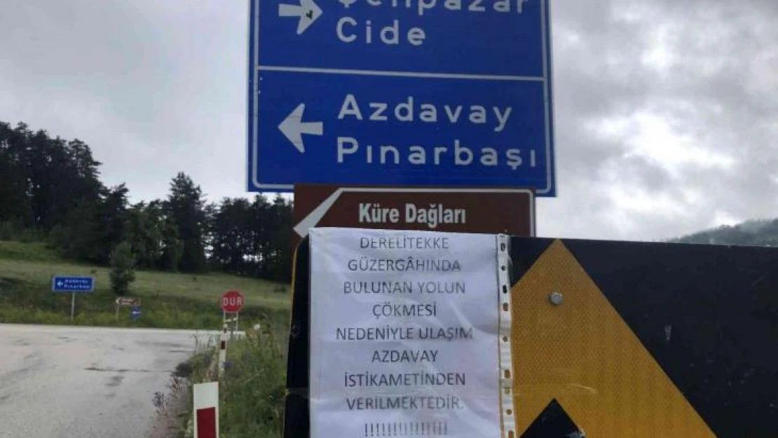 Kontrollü şekilde açılan Kastamonu-Cide yolu tekrar ulaşıma kapandı