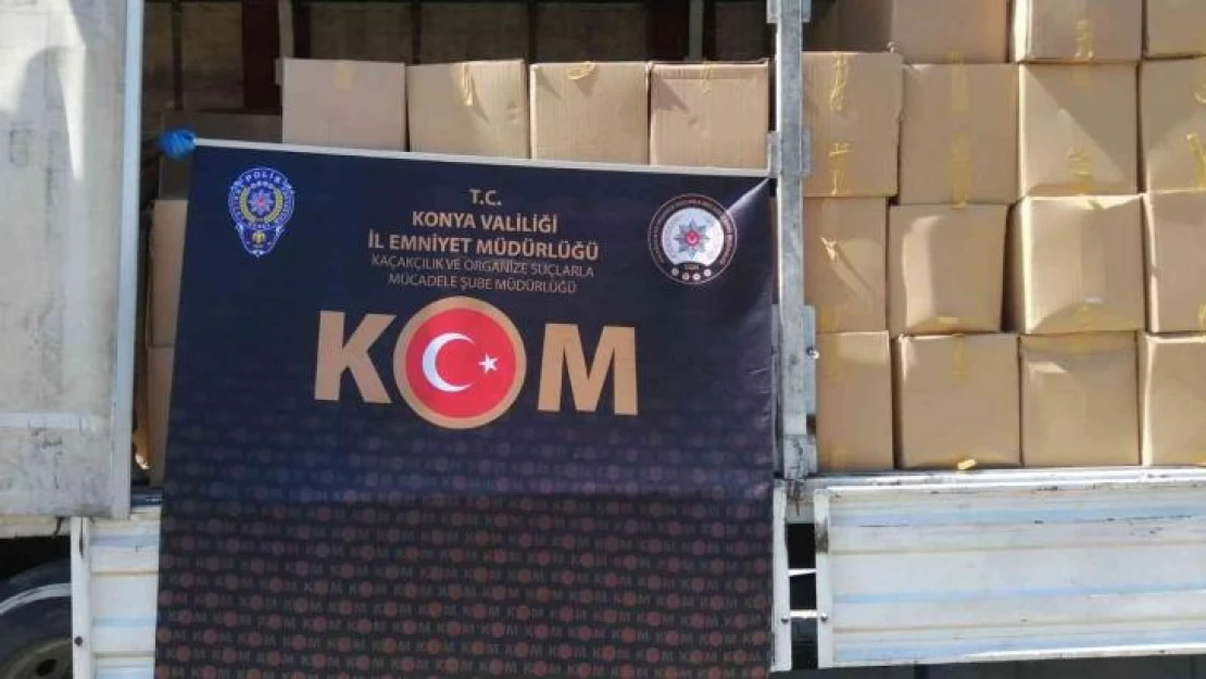 Konya'da 2 milyon 800 bin lira değerinde doldurulmuş makaron ele geçirildi