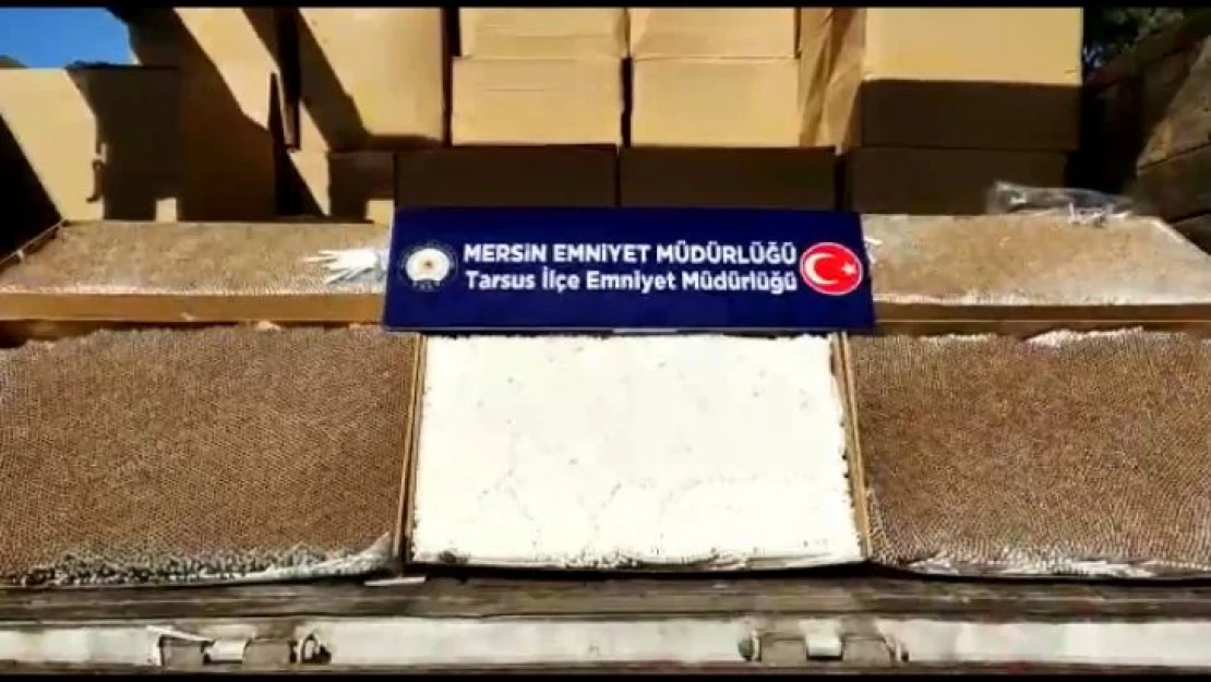 Mersin'de 5 milyon adet dolu makaron ele geçirildi