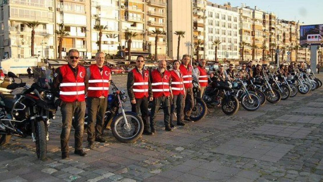 Motorculardan 'teröre lanet' sürüşü