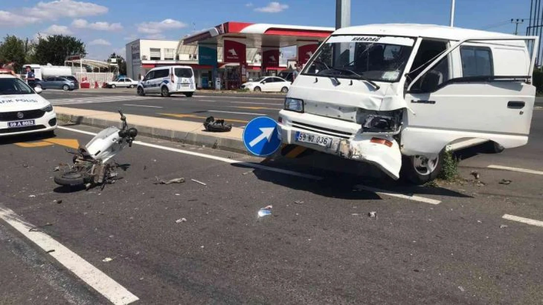 Muratlı girişinde feci kaza: 1 ağır yaralı