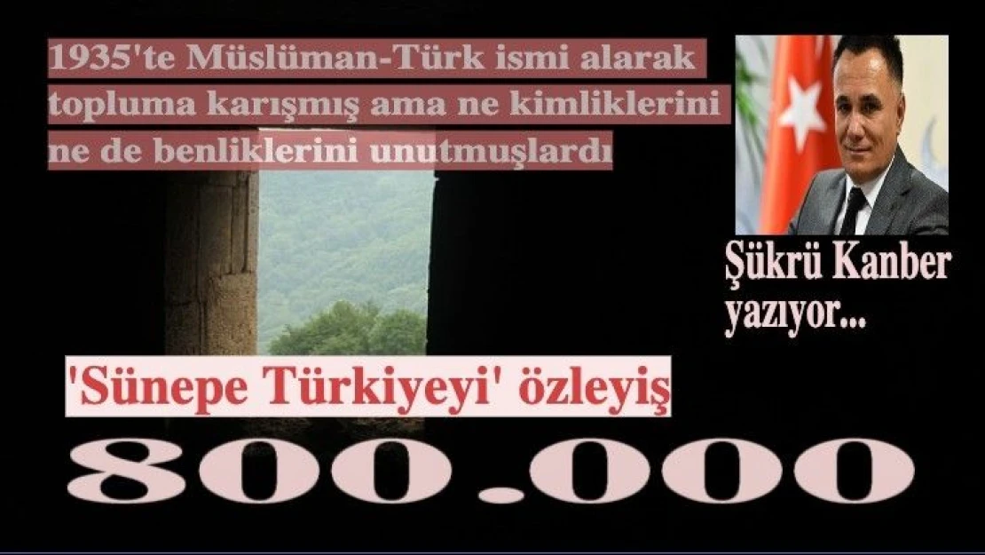 Müslüman-Türk isimli yerli-yabancı unsurlar ve 'Sünepe Türkiye'yi özleyiş
