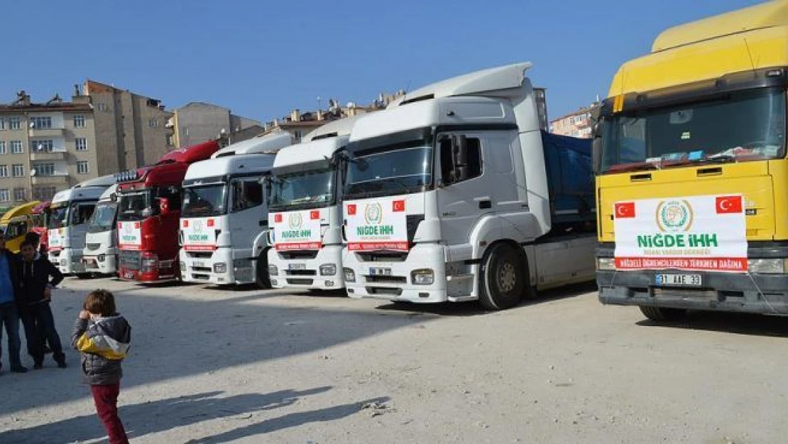 Niğde'den Bayırbucak Türkmenlerine 19 tır yardım