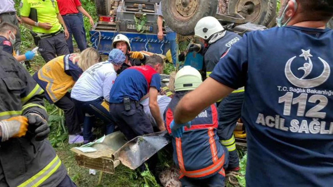 Ordu'da devrilen traktörün altında kalan baba hayatını kaybetti