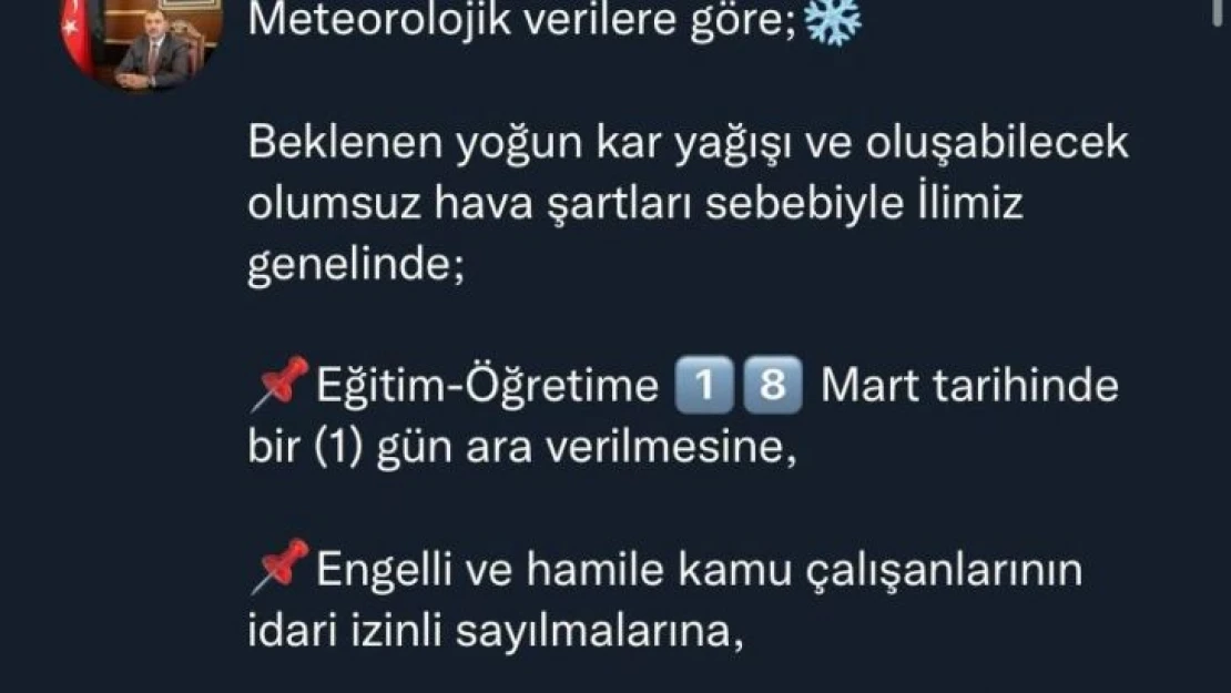 Sakarya'da eğitime kar engeli