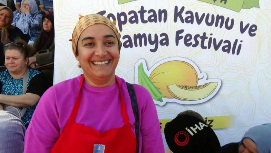 Selimpaşa'da kavun ve bamya festivali renkli görüntülere sahne oldu