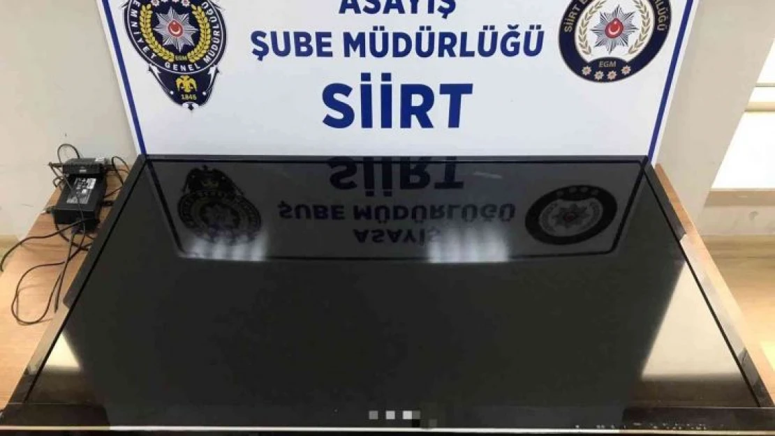 Siirt'te evden altın ve televizyon çalan hırsız tutuklandı