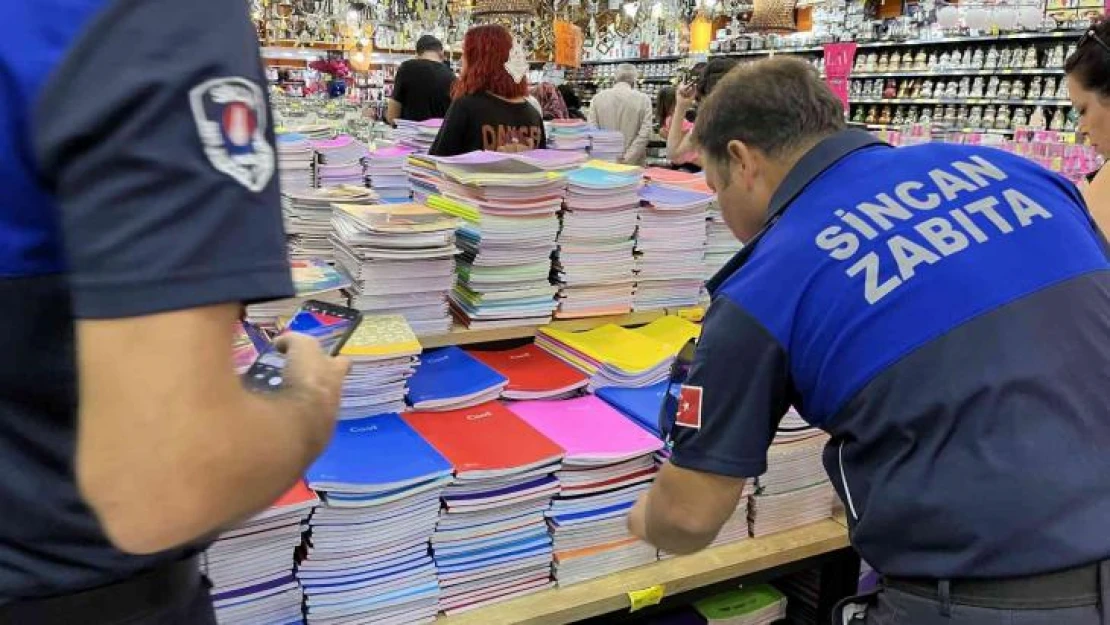 Sincan Belediyesi Zabıta ekiplerinden kırtasiye denetimi