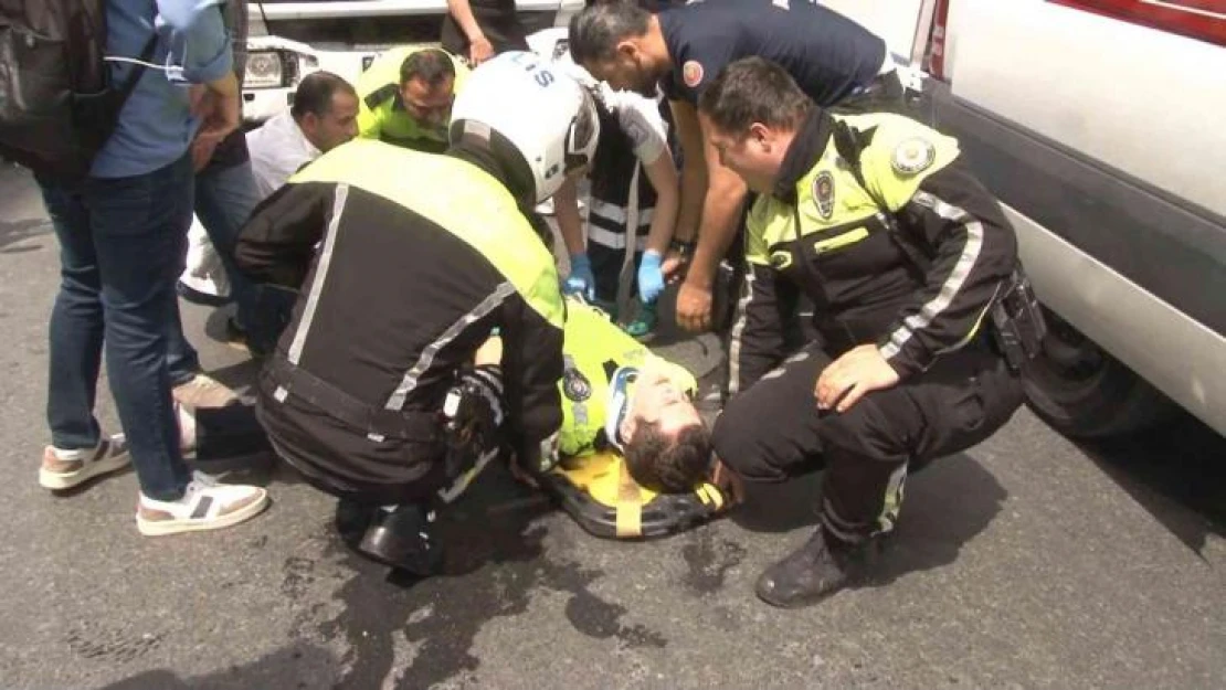 Şişli'de dur ihtarına uymayan şüpheli, araçla polise çarpıp kaçtı
