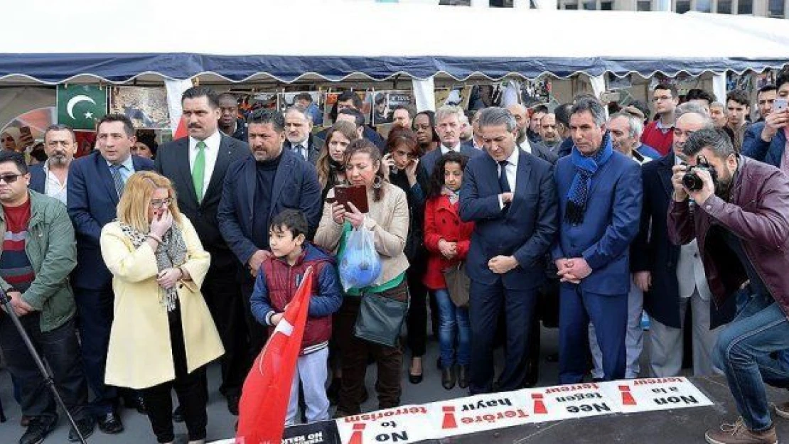 Terör hamisi Avrupa'ya anladığı dilden cevap! Brüksel'de teröre karşı Türk çadırı...