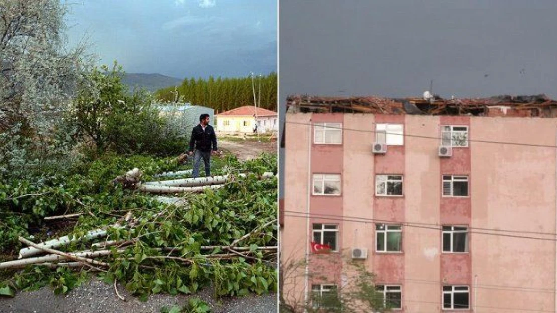 Tokat'ta rüzgar hasara neden oldu