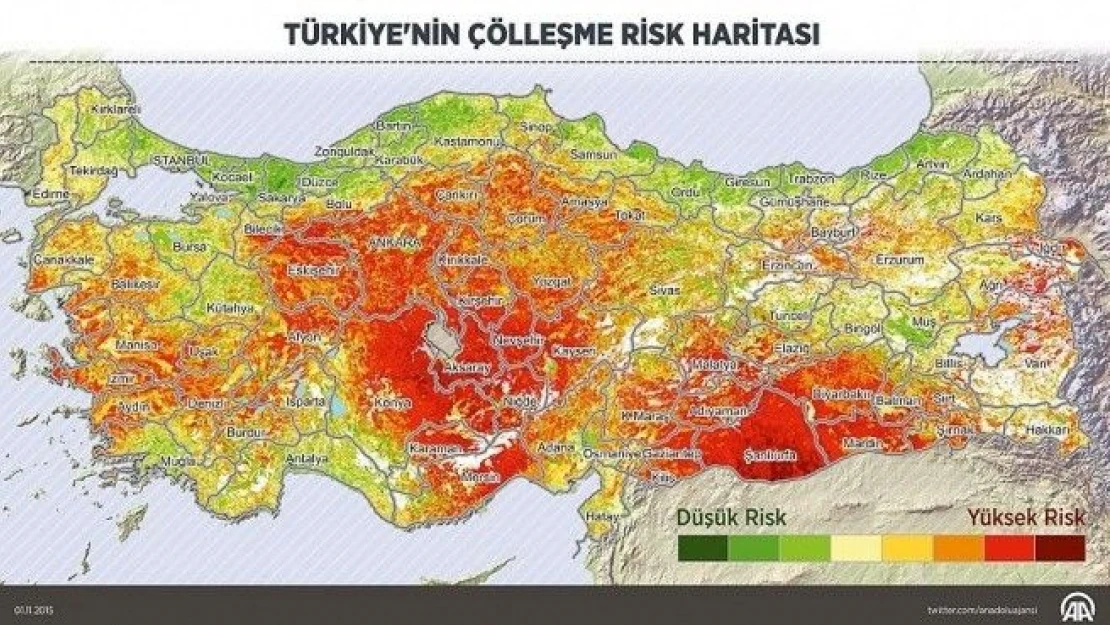 Türkiye'nin 'Çölleşme Risk Haritası' 