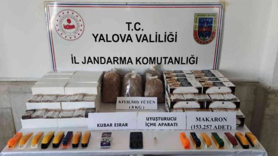 Yalova'da jandarmadan uyuşturucu ve kaçak sigara operasyonu