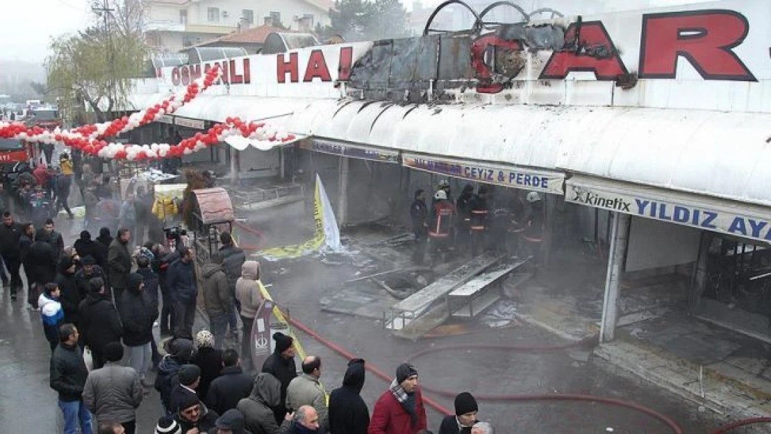 Yanan Osmanlı Halk Pazarı yeniden inşa edilecek