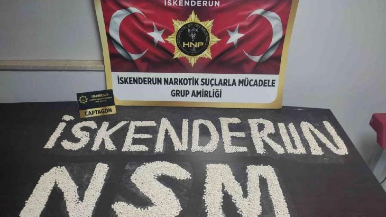 Hatay'da 9 bin 500 adet captagon hap ele geçirildi