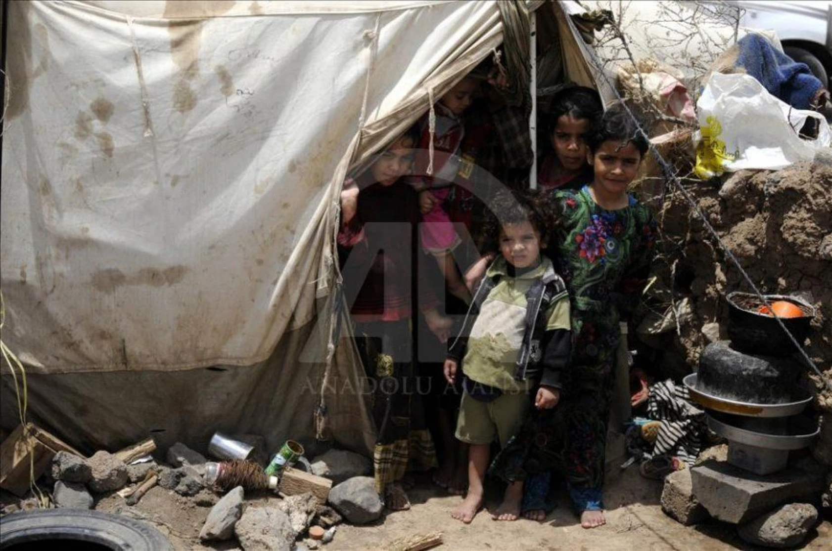 Saada'dan göç eden Yemenliler zor şartlar altında yaşıyor