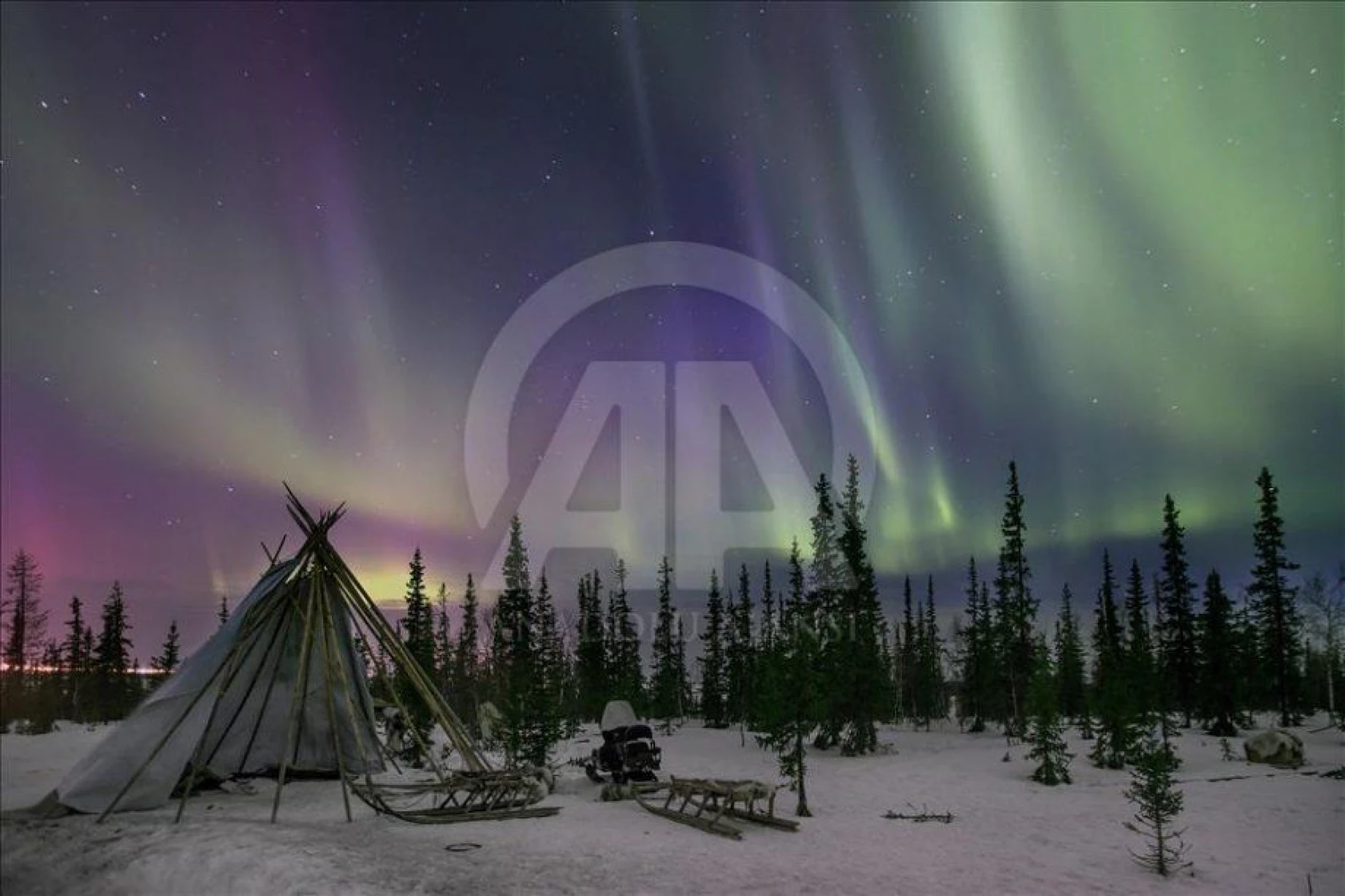 Rusya'da kuzey ışıkları