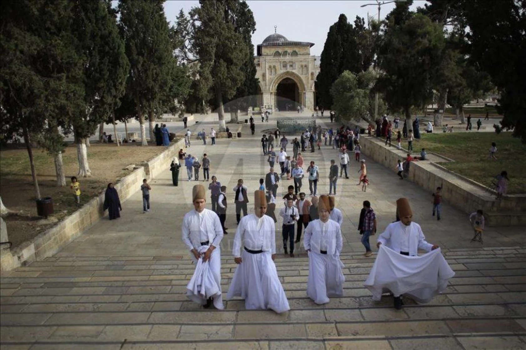 Türk semazenler Mescid-i Aksa'da