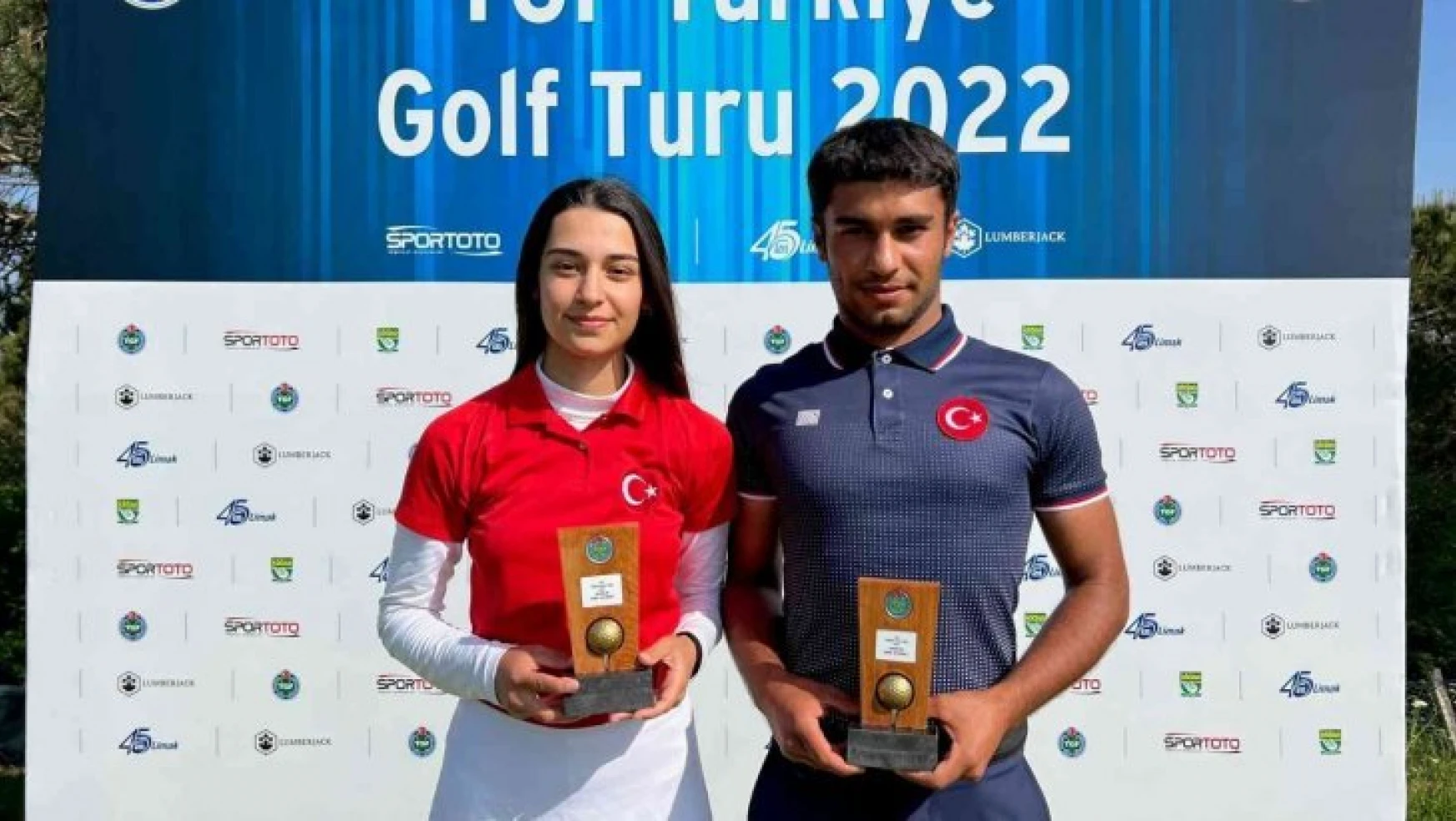 2022 TGF Türkiye Golf Turu Şampiyonları İbrahim Tarık Aslan ve İrem Demir