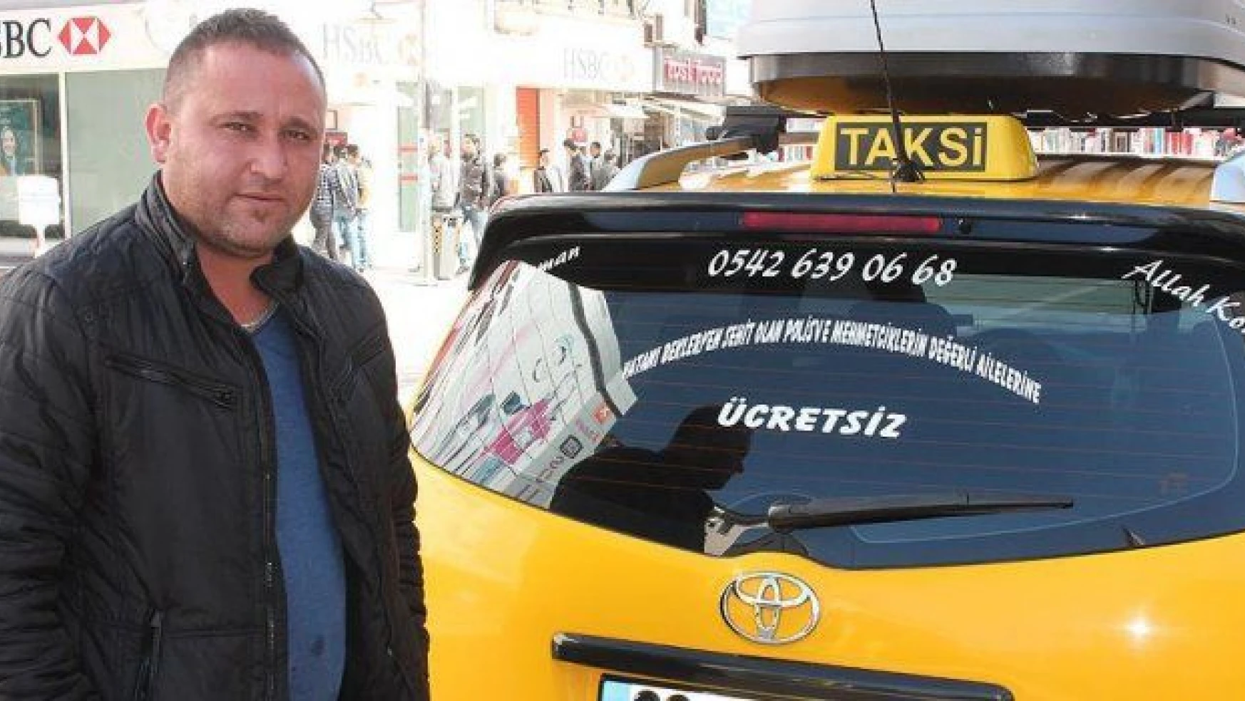 Bu taksi şehit ailelerine ücretsiz