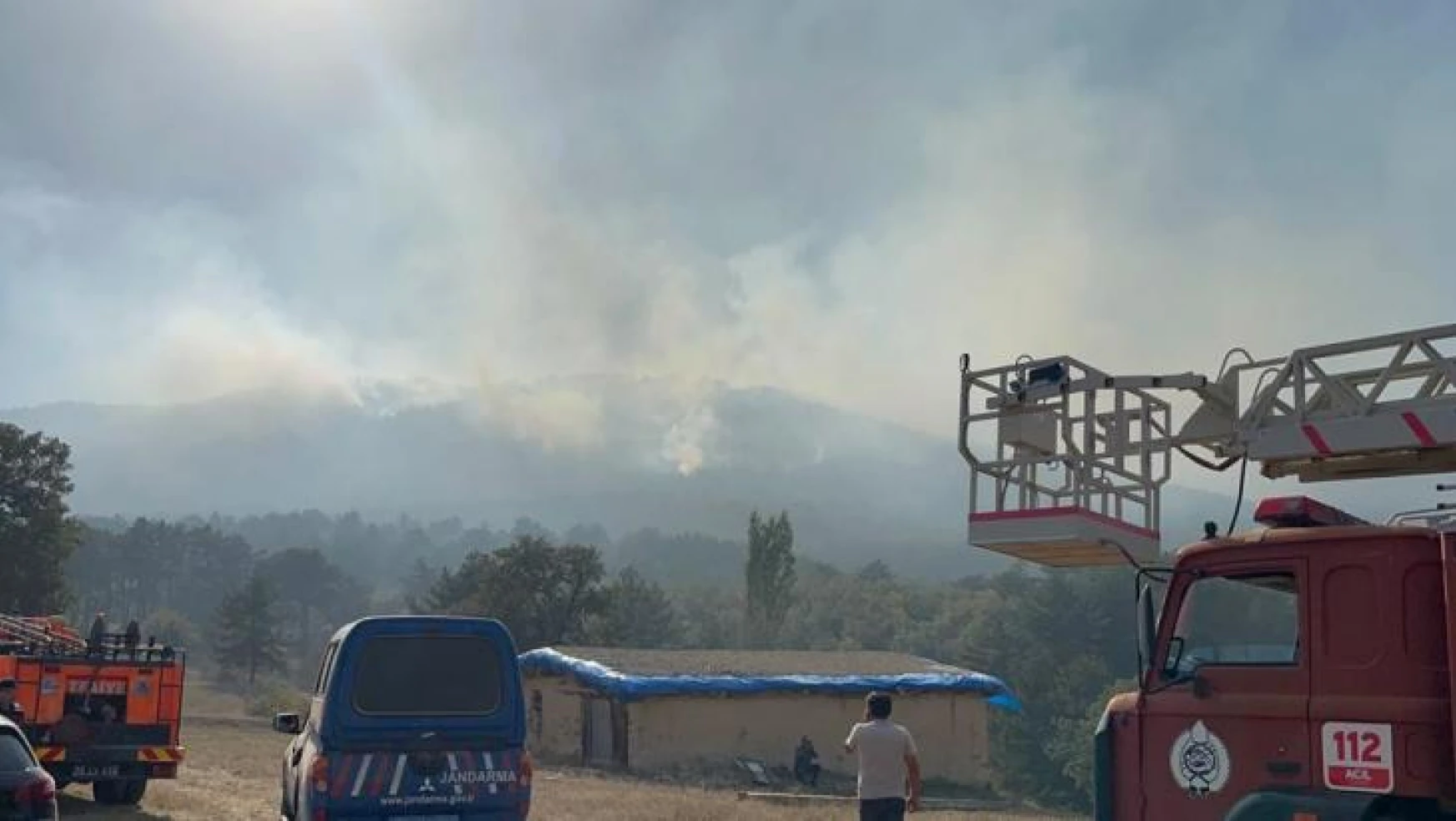 Eskişehir'de çıkan orman yangınına müdahale devam ediyor