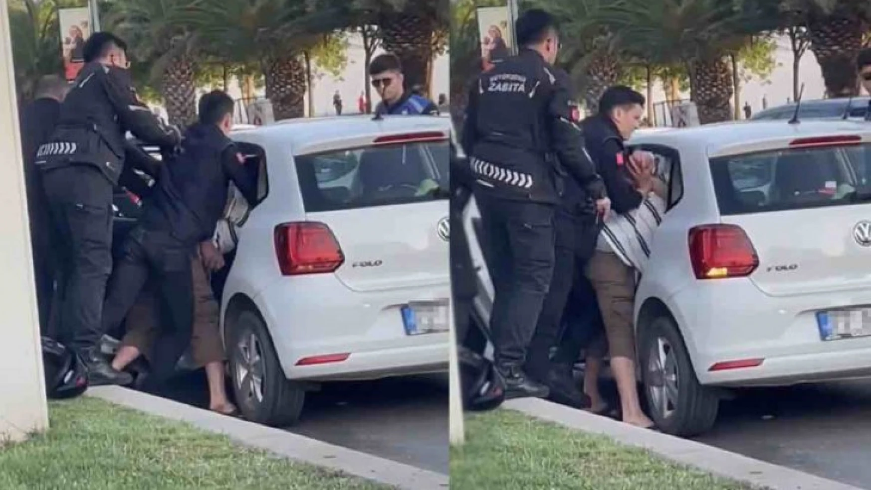 Maltepe'de zabıta tartıştığı vatandaşı ittirerek aracına sokmaya çalıştı