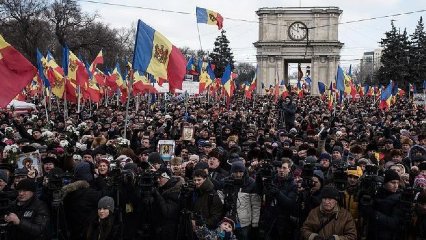 Moldova'da hükümet karşıtı ortak gösteri
