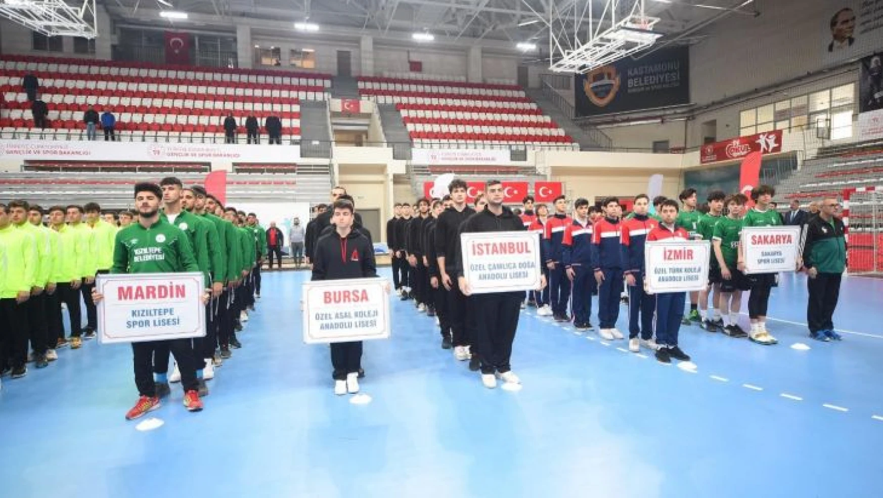 Okul Sporları Gençler Türkiye Hentbol Şampiyonası Kastamonu'da başladı