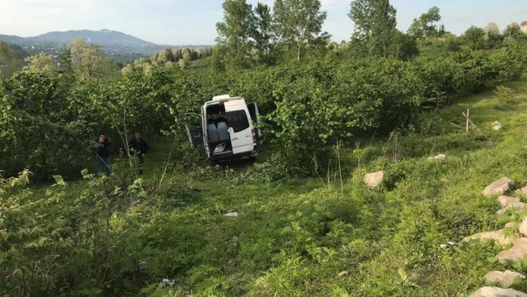 Ordu'da minibüs fındık bahçesine uçtu: 11 yaralı